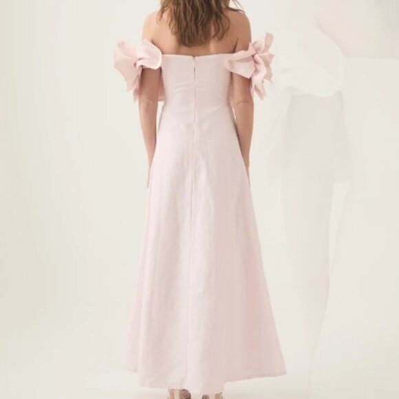 Aje Pastel Pink Etta Midi Dress - Picture 5 of 9